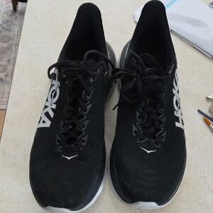 Hoka Women's Mach 5 Black Athletic Running Shoes with White Accents